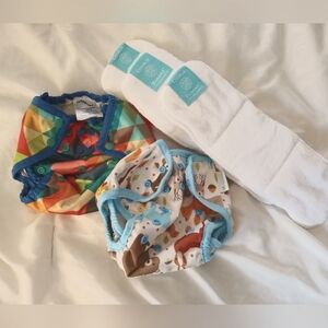 Mixed Bundle of Cloth Diaper Covers and Reusable Inserts